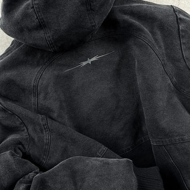 WASHED DIVIN ZIP UP HOODIE